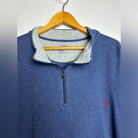 Polo Ralph Lauren Burgundy Sweatshirt Zip up Men’s Old Money Country Club 4LT - Picture 5 of 13